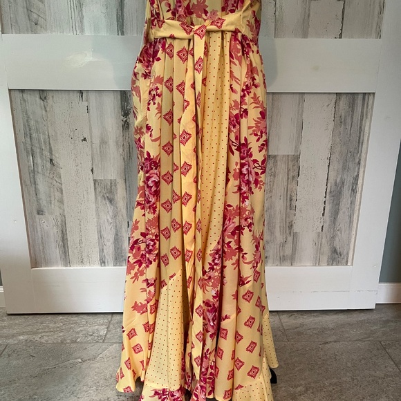 Floral Yellow and Pink Maxi Dress - Picture 8 of 11